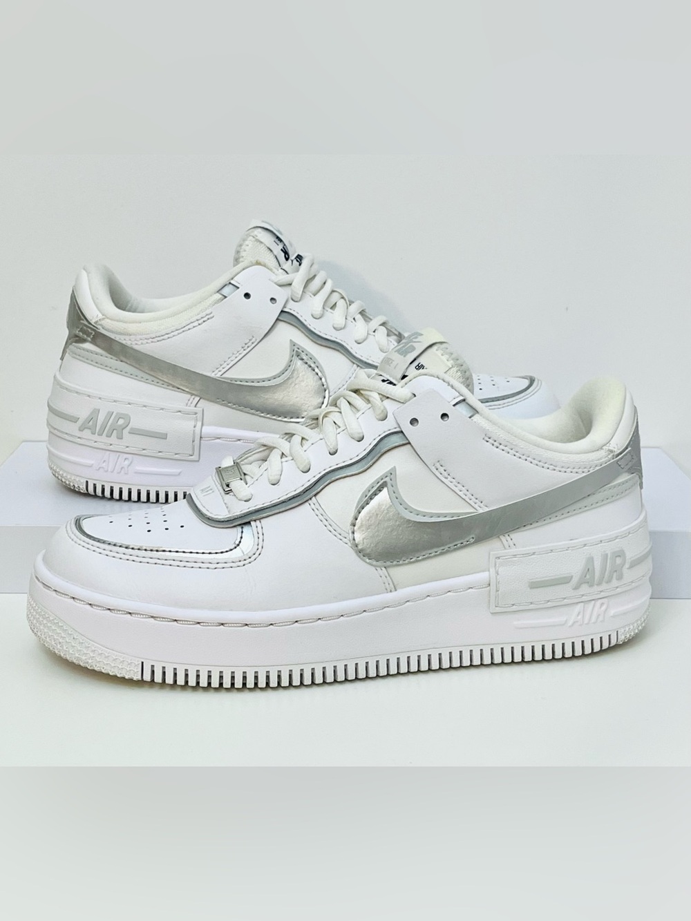 Nike Air Force 1 Shadow "White Metallic Silver